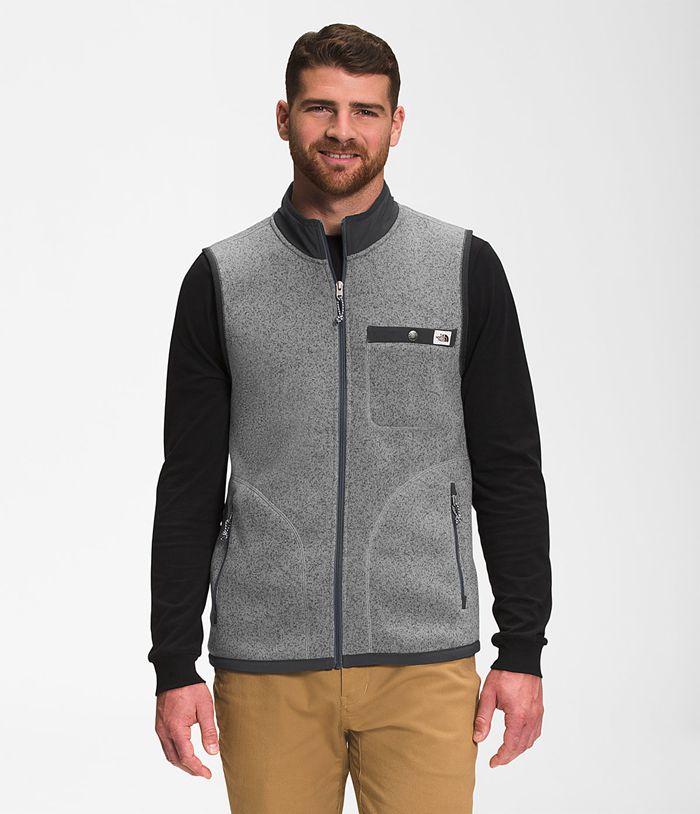 The North Face Vests Gordon Lyons Full Zip Grey - Mens - Thailand WDJVQ-3526